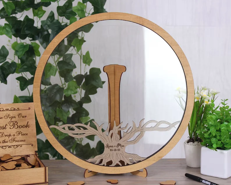 شجرة يترك ريفي الزفاف سجل الزوار شجرة بديلة ضيف كتاب مخصص دائرة الضيوف تسجيل كتاب الضيوف DropBox #2