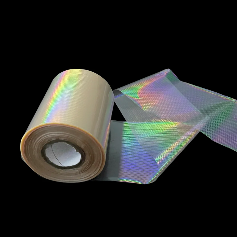 8CM 5M Skala Ikan Kecil Perpindahan Panas Hot Stamping Foil DIY Umpan Pancing Bahan Kustom Transparan Holografik Laser Film Jig