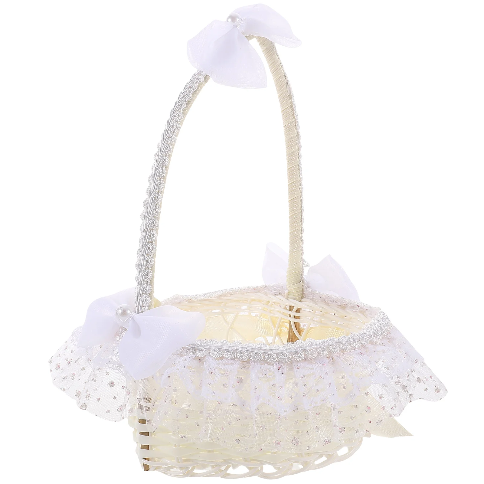 

1pc Petal Basket Heart Shaped Flower Baskets for Wedding Decor Storage Delicate Banquet Party Reusable Lightweight