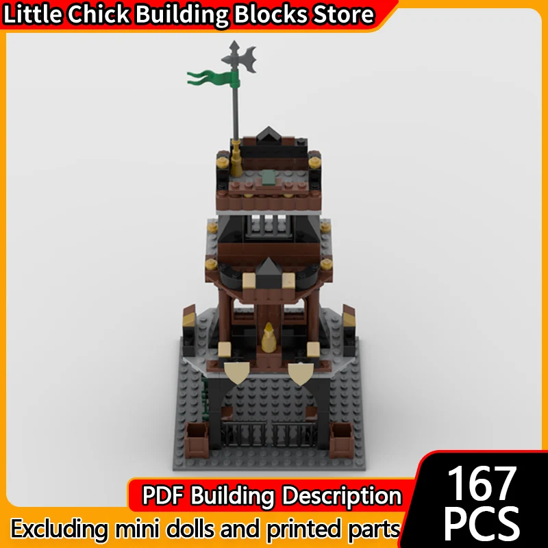 

Medieval Castle Model MOC Building Bricks Fortress Outpost Station Modular Technology Children Holiday Gifts Assemble Toys Suit