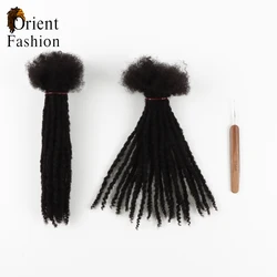 Orientfashion-extensiones de cabello humano Remy, extensiones de cabello humano con textura suave, extremos rizados, hecho a mano