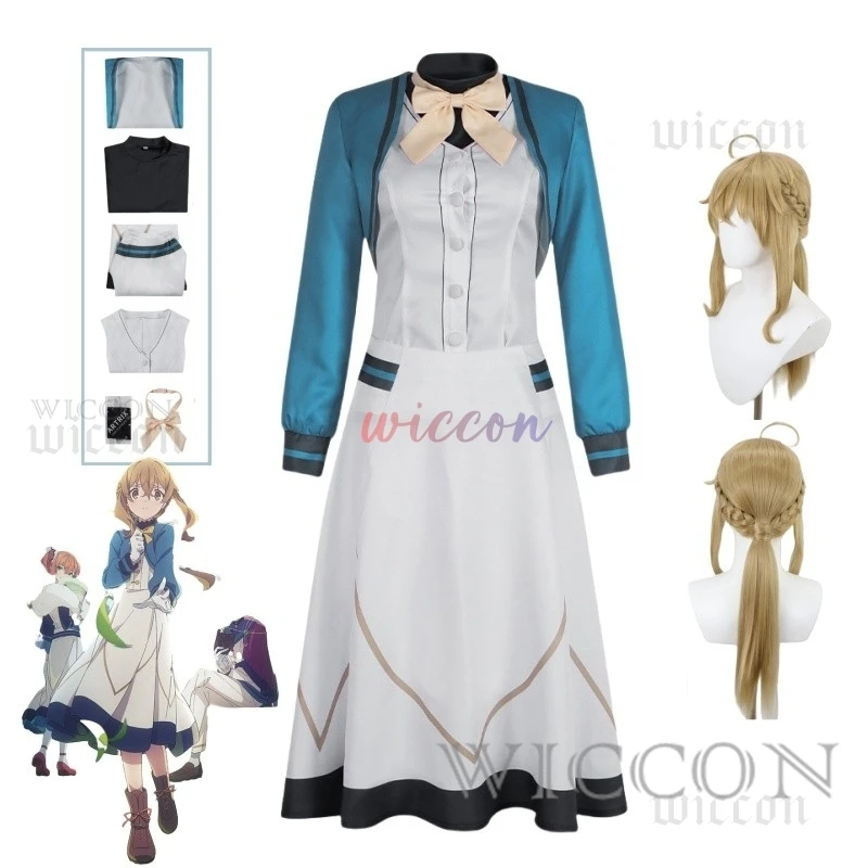 

Anime Silent Witch Monica Everett Cosplay Costume Monica Cosplay Coat Dress Vest Bow Tie Socks Full Set For Women Girls Carnival