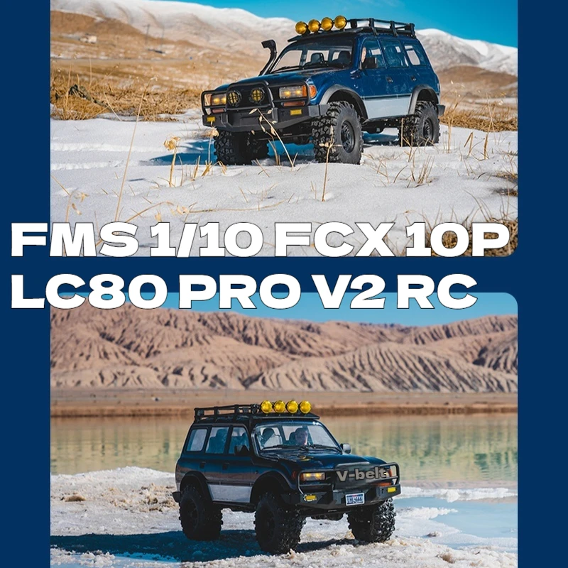 

FMS 1/10 FCX10 FCX18 LC80 PRO Land Cruiser Бесщеточный RC Гусеничный 4WD Бесщеточный LC80 Модель автомобиля для скалолазания с пересечением