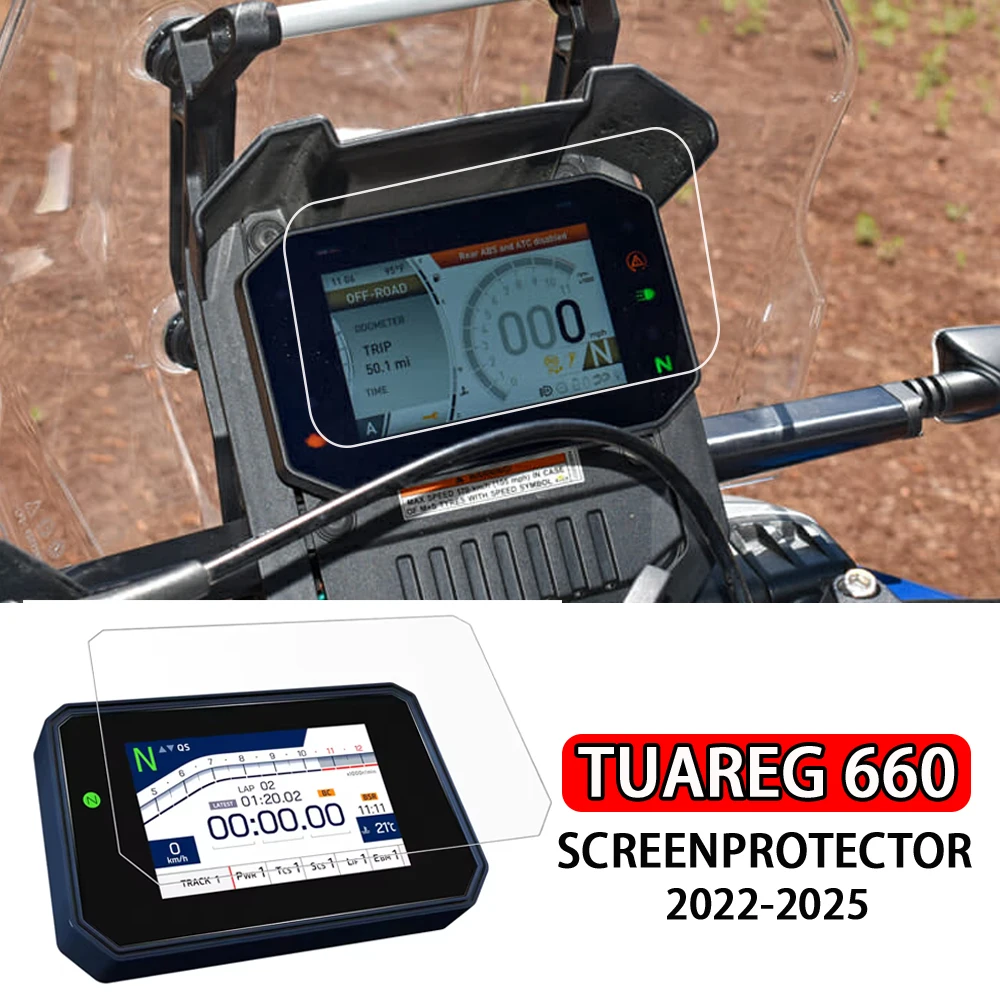 

For Aprilia Tuareg 660 Anti-glare Scratch Cluster Screen Protection Film Tuareg 660 2025 Accessories Dashboard Screen Protector