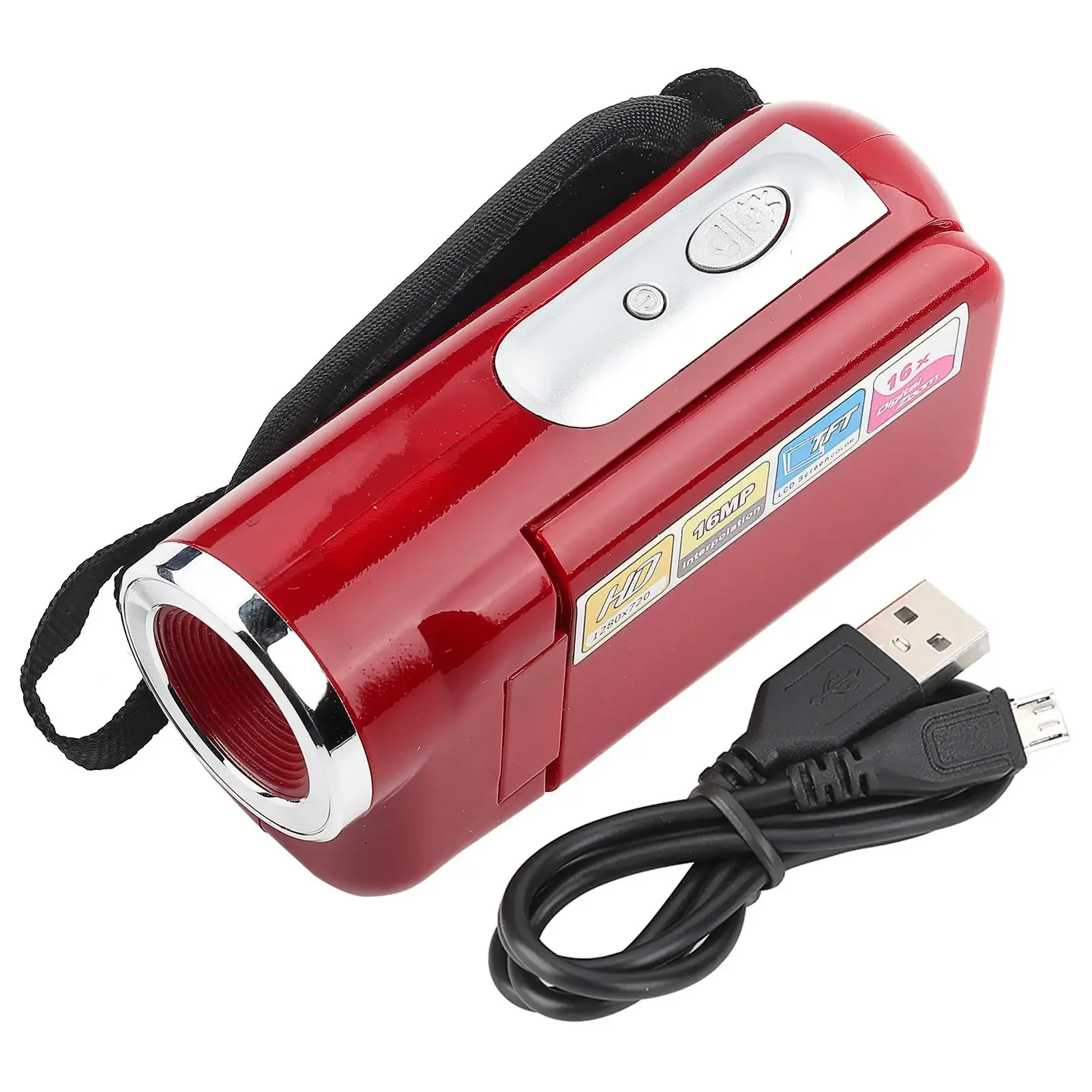 Portable Children Kids HD Digital Video Camera Camcorder with TFT LCD Sceen Toy Red