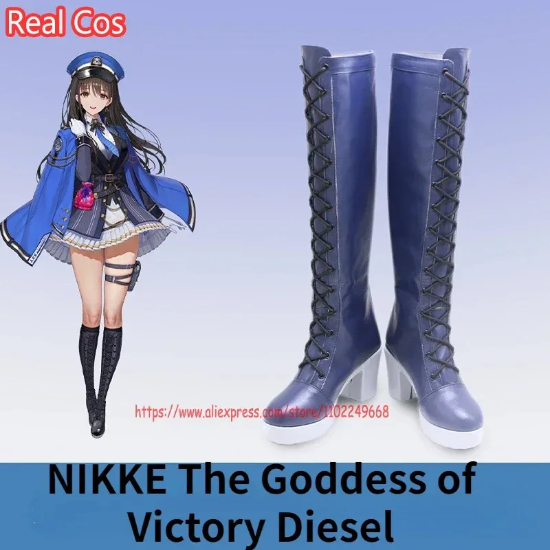 

RealCos NIKKE The Goddess Of Victory Diesel Обувь для косплея Сапоги Хэллоуин Косплей Костюм Аксессуар