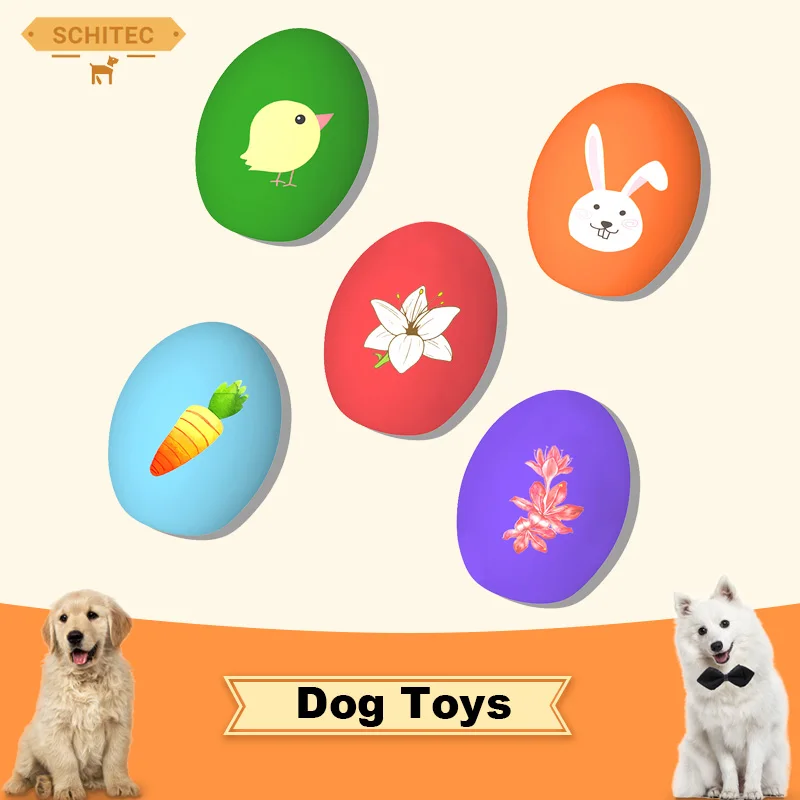 SCGK Easter Limited Edition Cute Pet Dog Toys, Cute Easter Egg Pet Dog Sound Toys, Interactive Toys for Small and Medium Dogs.