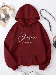 Chosen I Peter Letter Graphic Print Hoody Men Women New Fashion Hoodie Fleece Hip Hop Clothing Harajuku Fashion Hoodies Couple