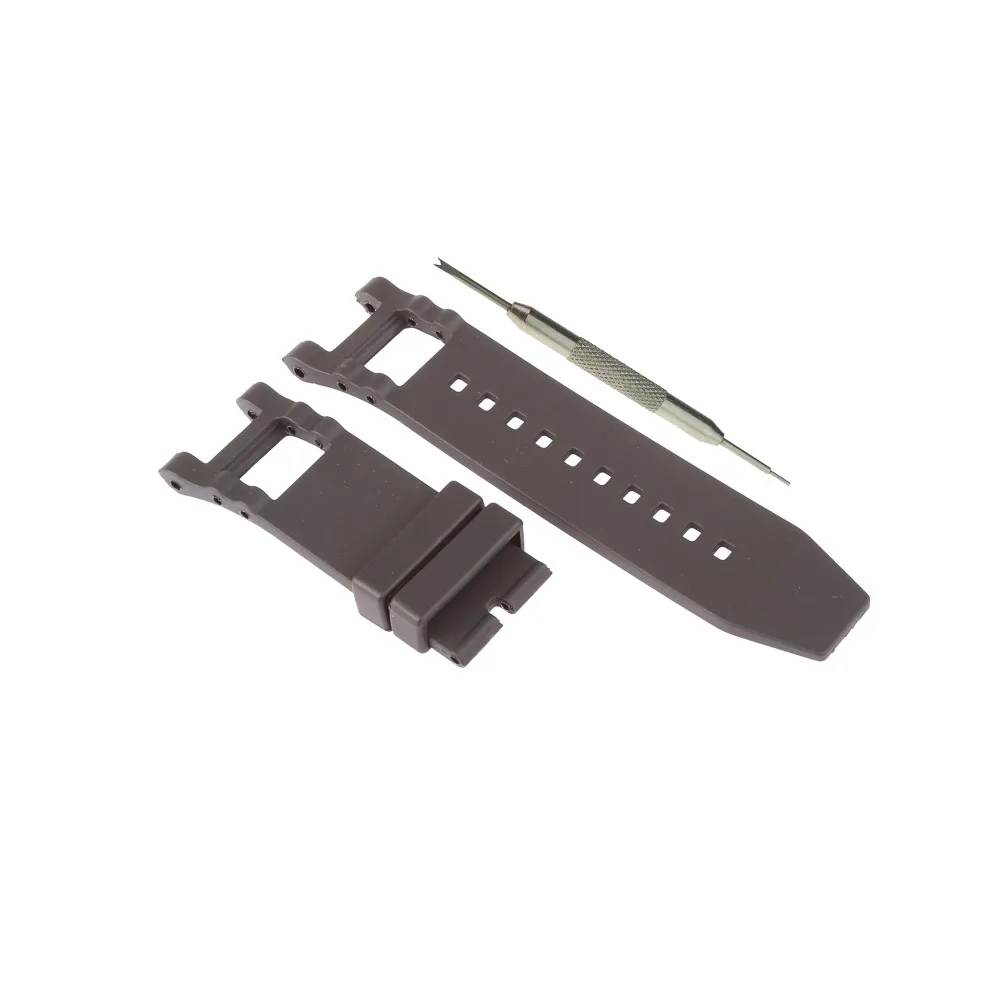 28mm Black Waterproof Rubber Replacement Watch Band Belt Special Popular For Invicta Subaqua Noma III model