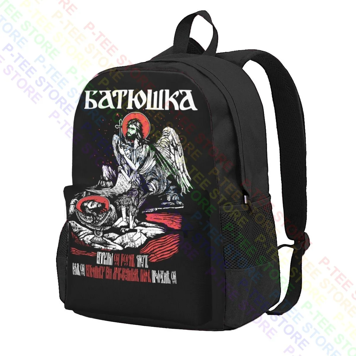 Batushka Red Halo Jesus Polish Orthodox Metal Music Band Large Capacity Backpack Foldable Bags For Travel