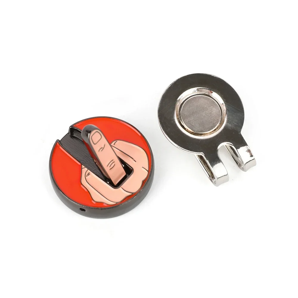 1pc Golfhoed Clip Grappige Bal Marker Metaal Magnetisch Verwijderbaar Positiemarkering voor Golfsport Trainingsaccessoires Innov 모자 Turismo