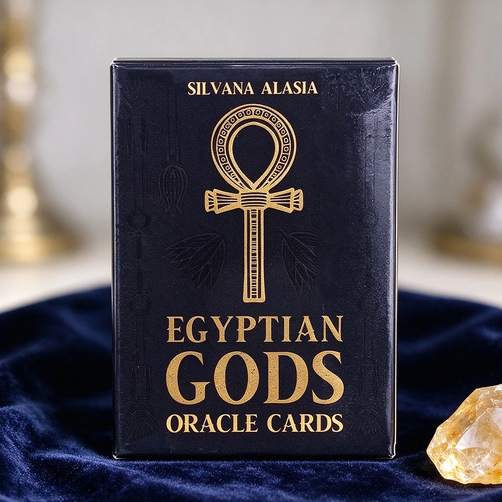 Egyptian Gods Oracle Cards 36-Cards Ancient Egyptian Papyrus Style Divination Oracle Deck Spiritual Witchcraft Card Game Gift