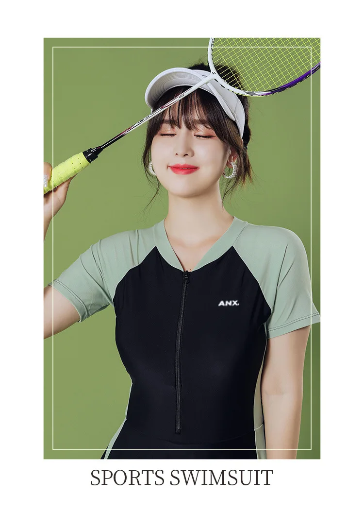 ชุดว่ายน้ําใหม่ผู้หญิงอนุรักษ์นิยม Fairy Slim One-piece Hot Spring แฟชั่นกระโปรงอนุรักษ์นิยม