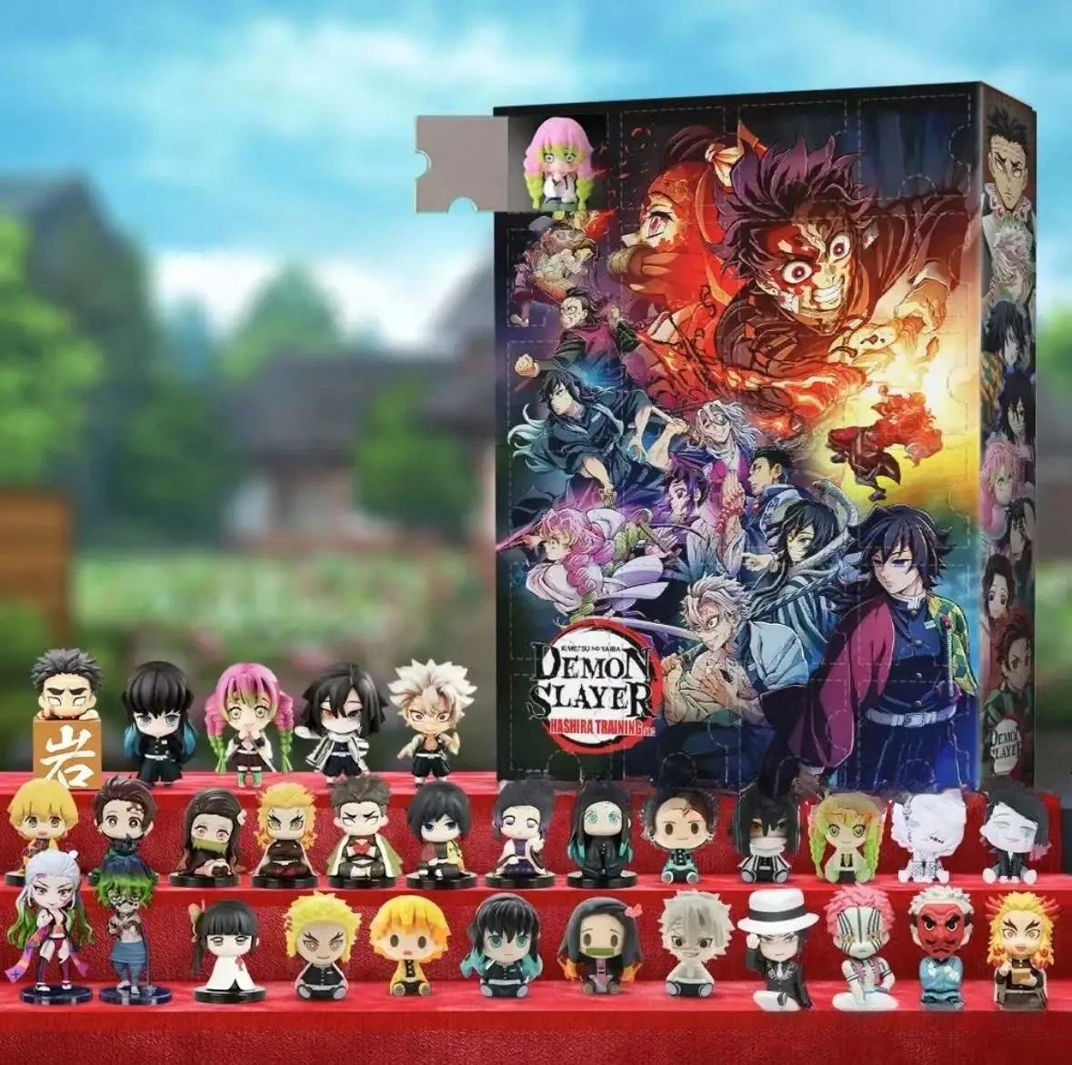 IN STOCK -New 2D Demon Slayer Cartoon Action Figure Christmas Advent Calendar Countdown Anime PVC Peripheral Toy Chrimas Gifts