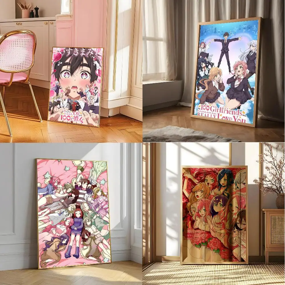 The 100 Girlfriends Who Really Love You Poster Posters Sticky Vintage Room Home Bar Cafe Decor Kawaii Room Decor