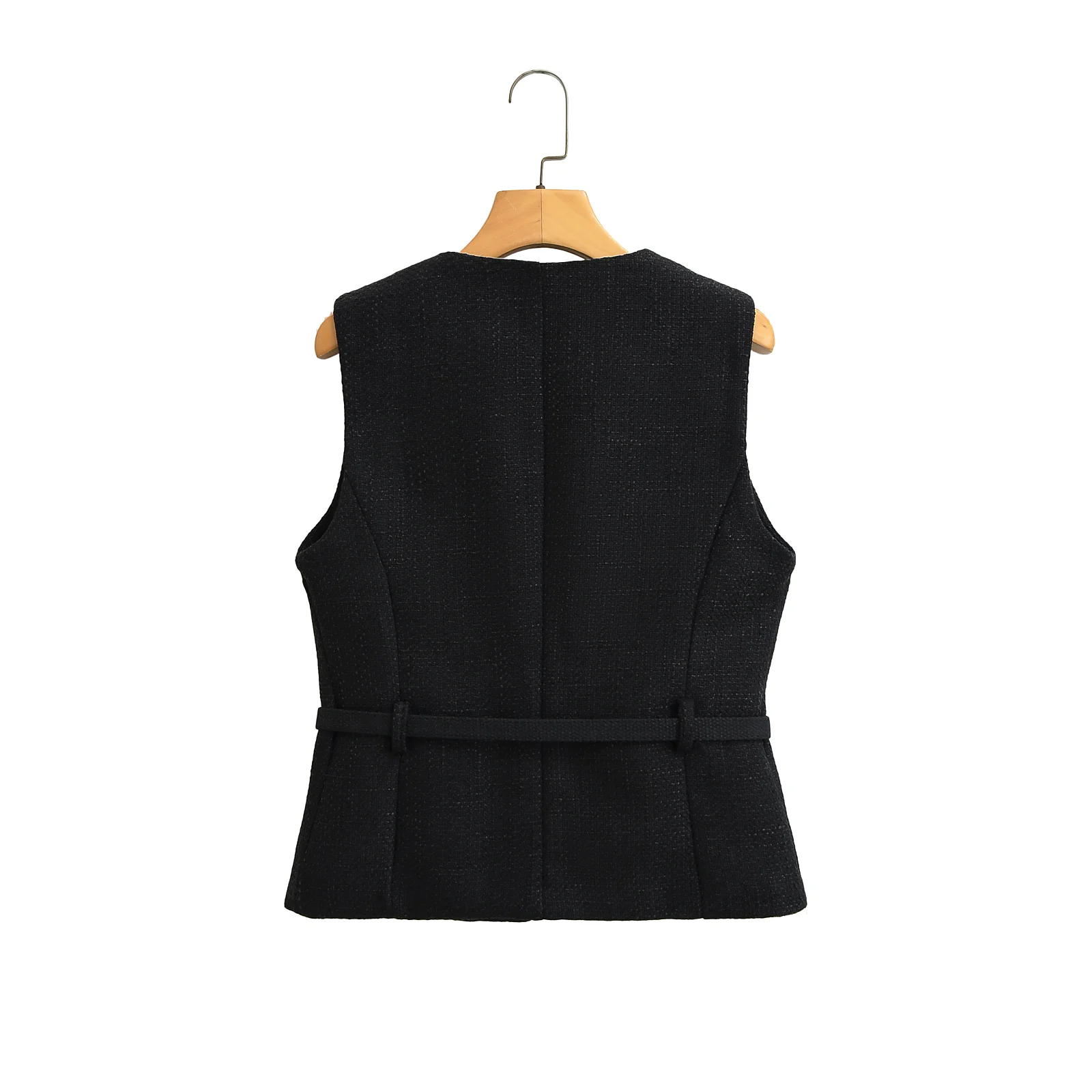 JNLEAOG Jesienna Nowa Damska Kamizelka z Paskiem, Modny Design, Teksturowana, Spódnica o Prostej Linii z Wysokim Stanem, Jednolity Kolor, Casual...