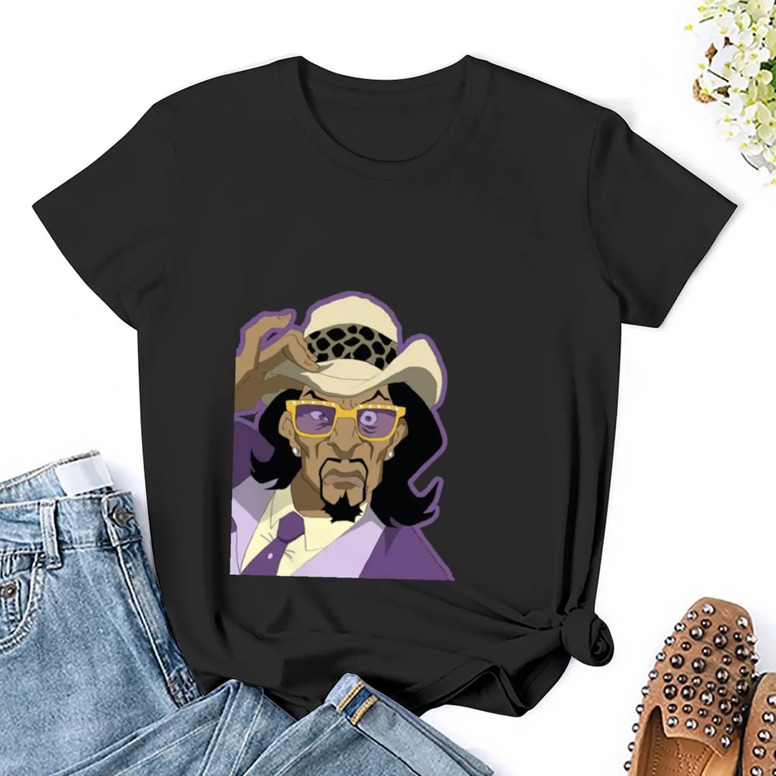 Boondocks A Pimp Named Slickback Shirt T-Shirt female cute clothes tops T-shirt Women