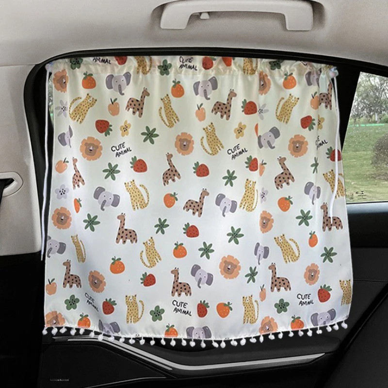 

New 1PC Universal Car Sun Shade Curtains Cute Cartoon Bear Styling Rear Side Window Windshield Sun Protection Auto Accessories