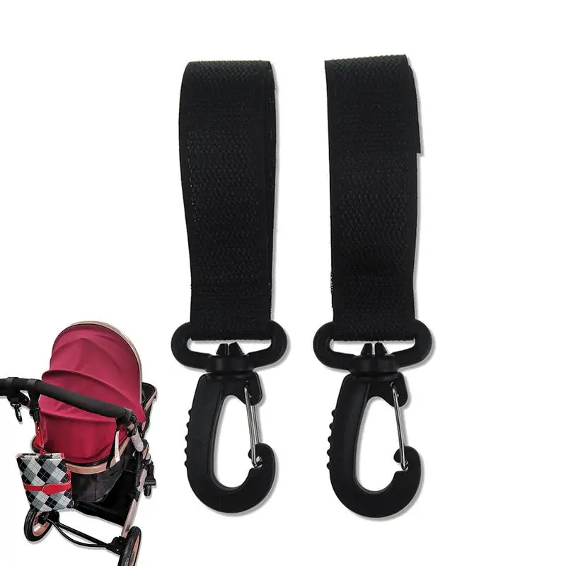 

Stroller Carabiner Clip 360-Degree Rotate Clip Carabiners 2pcs Rotating Stroller Bag Fixed Large Hooks For Free Your Hands