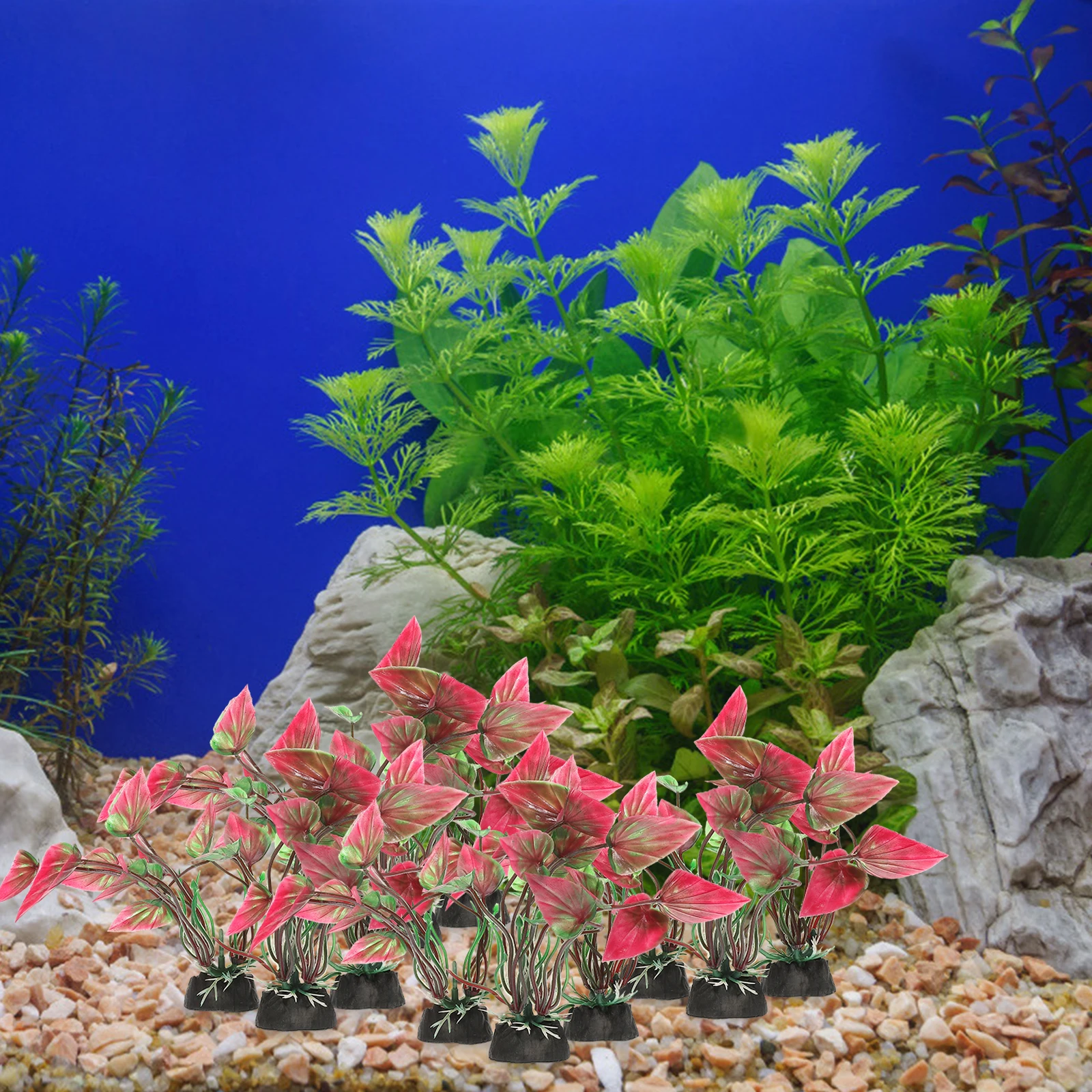 

20pcs Water Grass Decor Realistic Fake Plants For Fish Tank Wear-Resistant Aquarium Decor Lifelike Underwater Plant Ornament