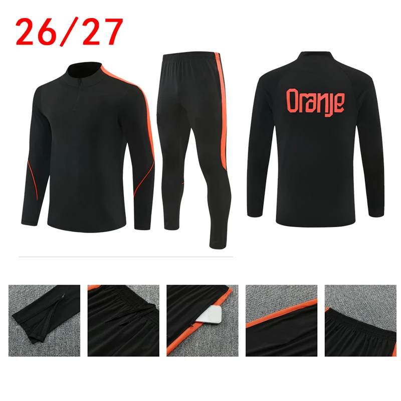 Nieuw 2026 Nederlands heren trainingspak sportkleding 2627Nederlands tennisracket kindershirt Trainingspak - afbeelding 2