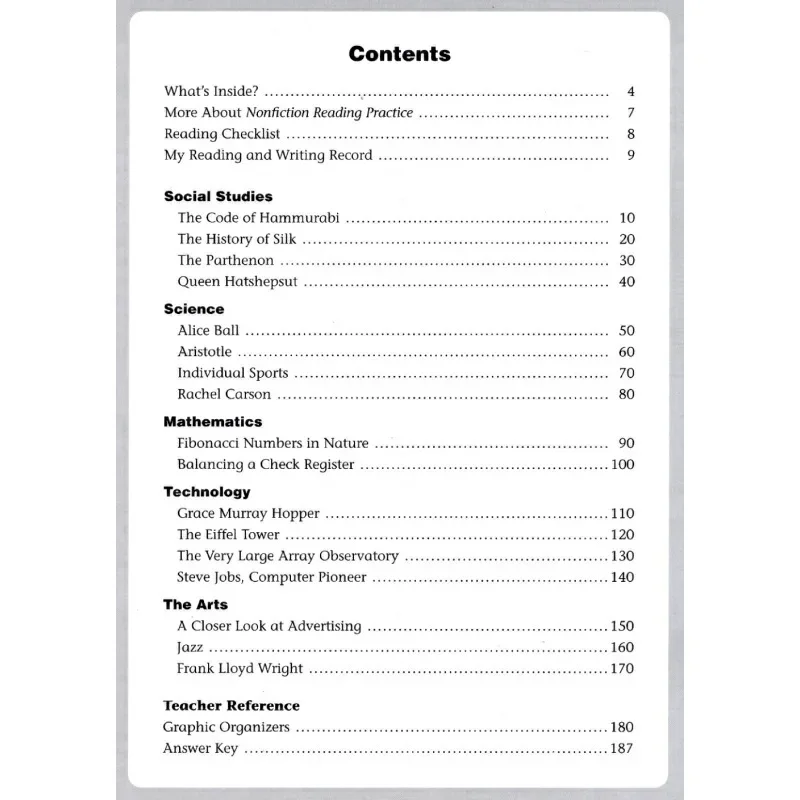 Evan-Moor Non-Fiction Reading Practice, Grade 6 Workbook,aged 9 10 11 12, English book 9781629383200