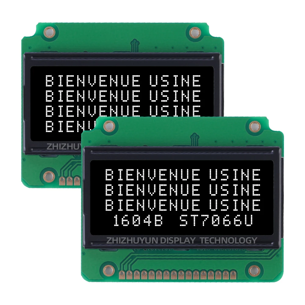 1604B European Character LCD Module Display Screen With Emerald Green Light And Black Industrial Computer LCM Display Screen