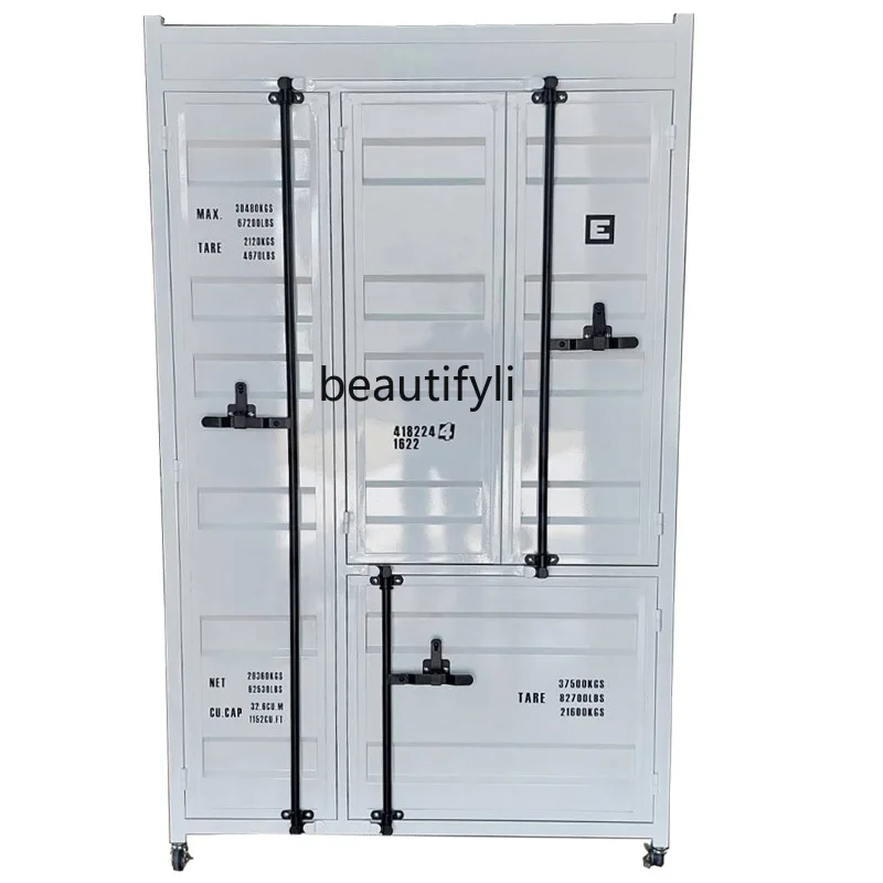 Industrial wind storage storage bedroom changing cap household shoe cabinet tools container wardrobe