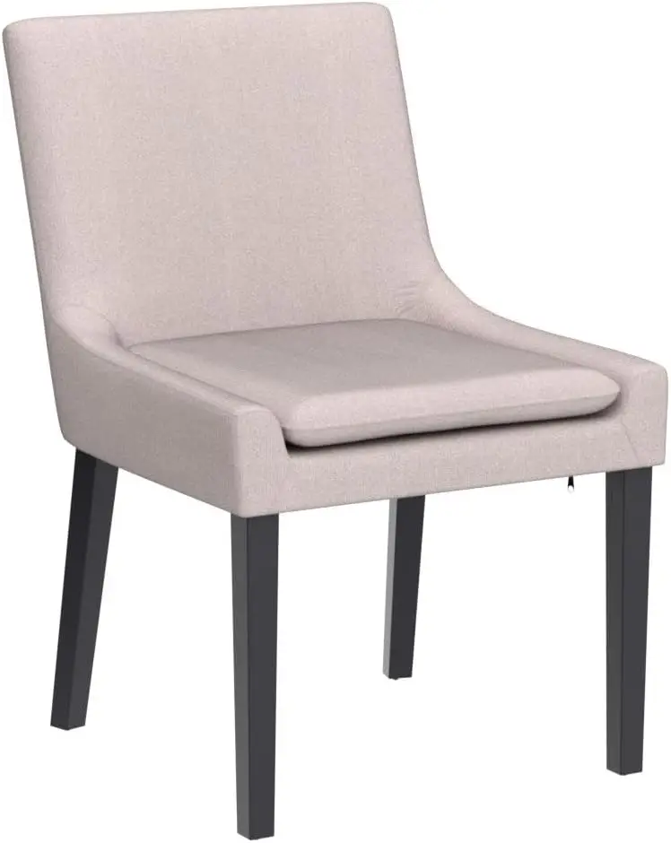 Modern Dining Chairs Set of 4, Upholstered Corduroy Accent Side Leisure Chairs with Mid Back and Wood Legs for Living Room