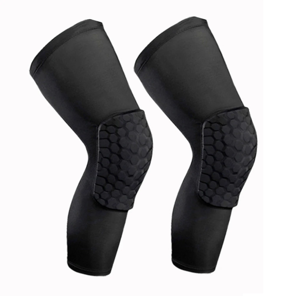 Honeycomb Basketball Sport Kneepad para homens, compressão de futebol, mangas de perna, protetor de joelho de voleibol