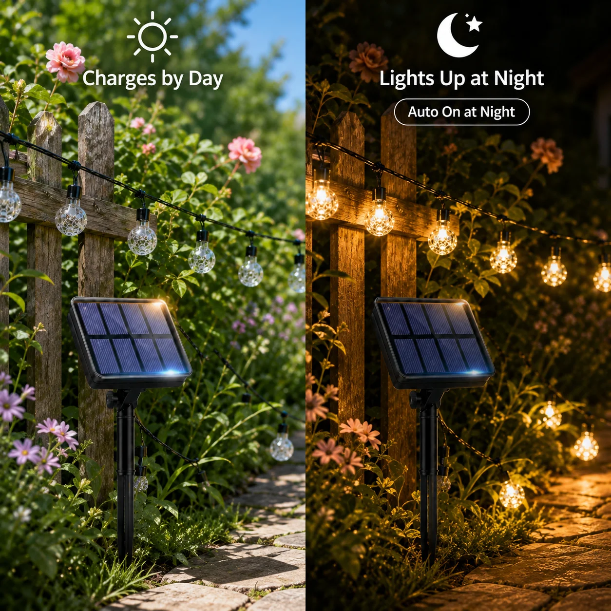 ソーラーストリングライト屋外LEDフェアリーライト太陽光発電 - Outdoor Power For Christmas Lights のレビューと価格