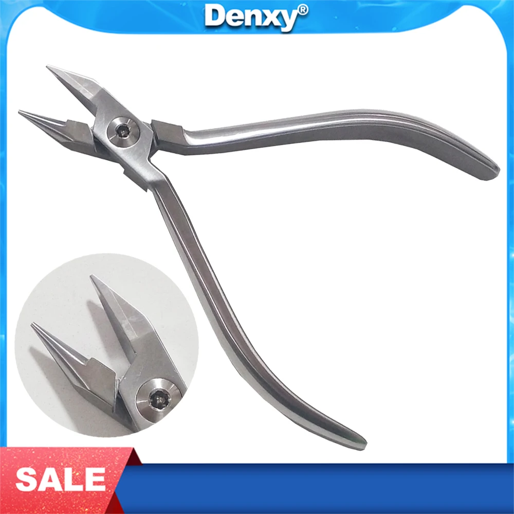 DENXY 1 pcs Orthodontic Light Wire Pliers Dental Stainless Steel Cutting Pincers Bending High Quality Ortho Arch Wire Forceps