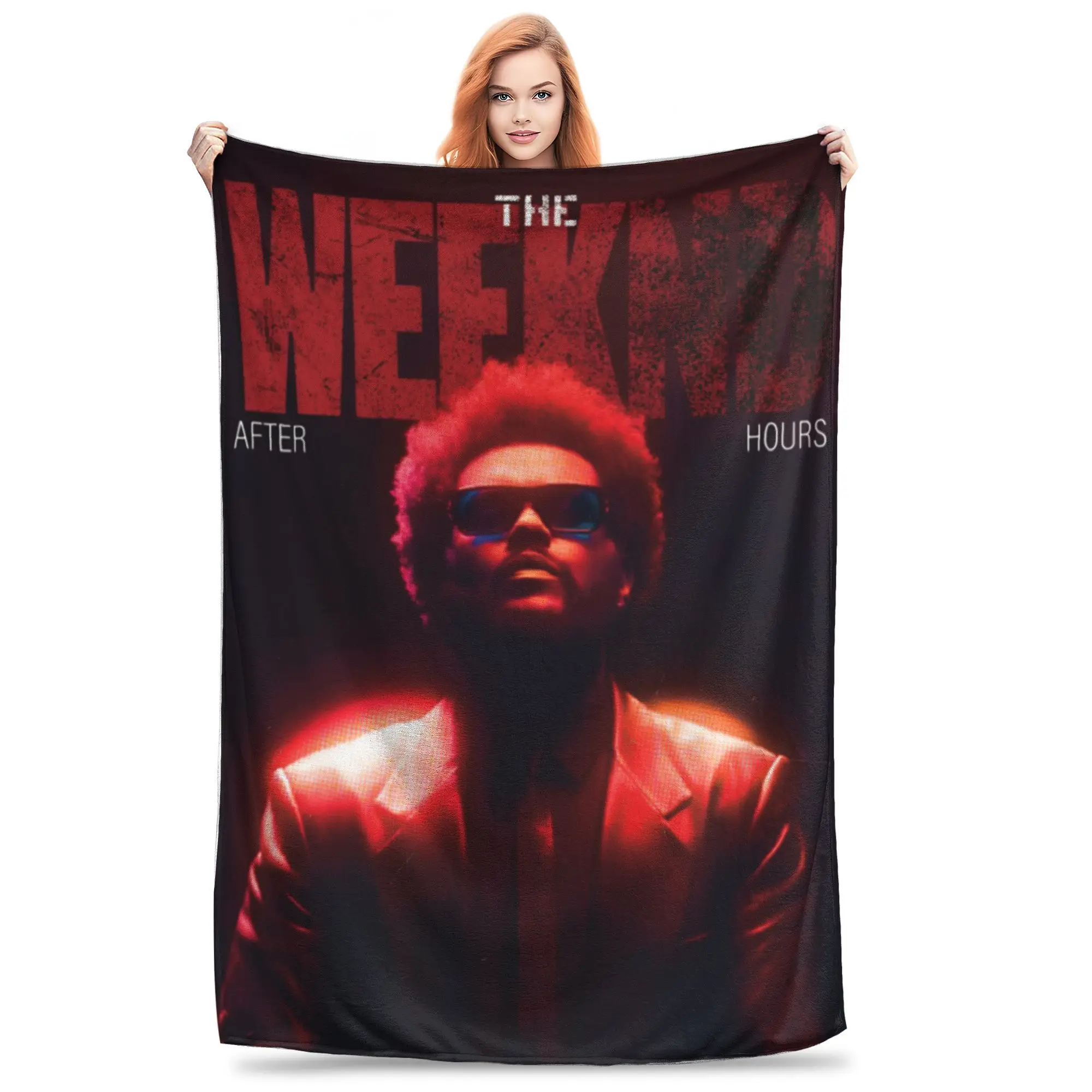 The Weeknd-Couvertures douces et confortables pour la maison, couvre-lit, sourire