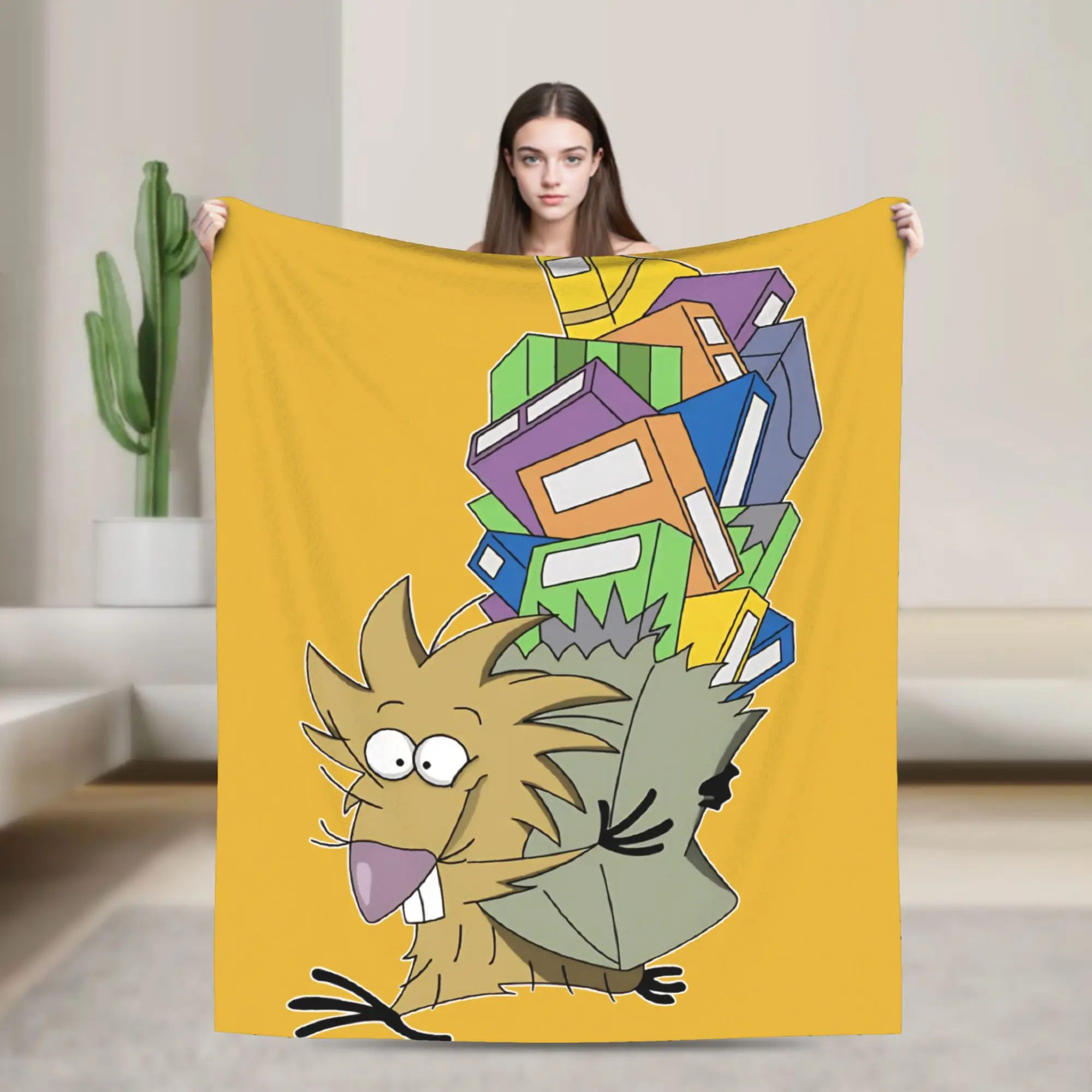 Funny Angry Beavers Daggett & Norbert Feverish  Blankets Super Soft Coral Fleece Plush  Relax Throw Blanket Machine Washable