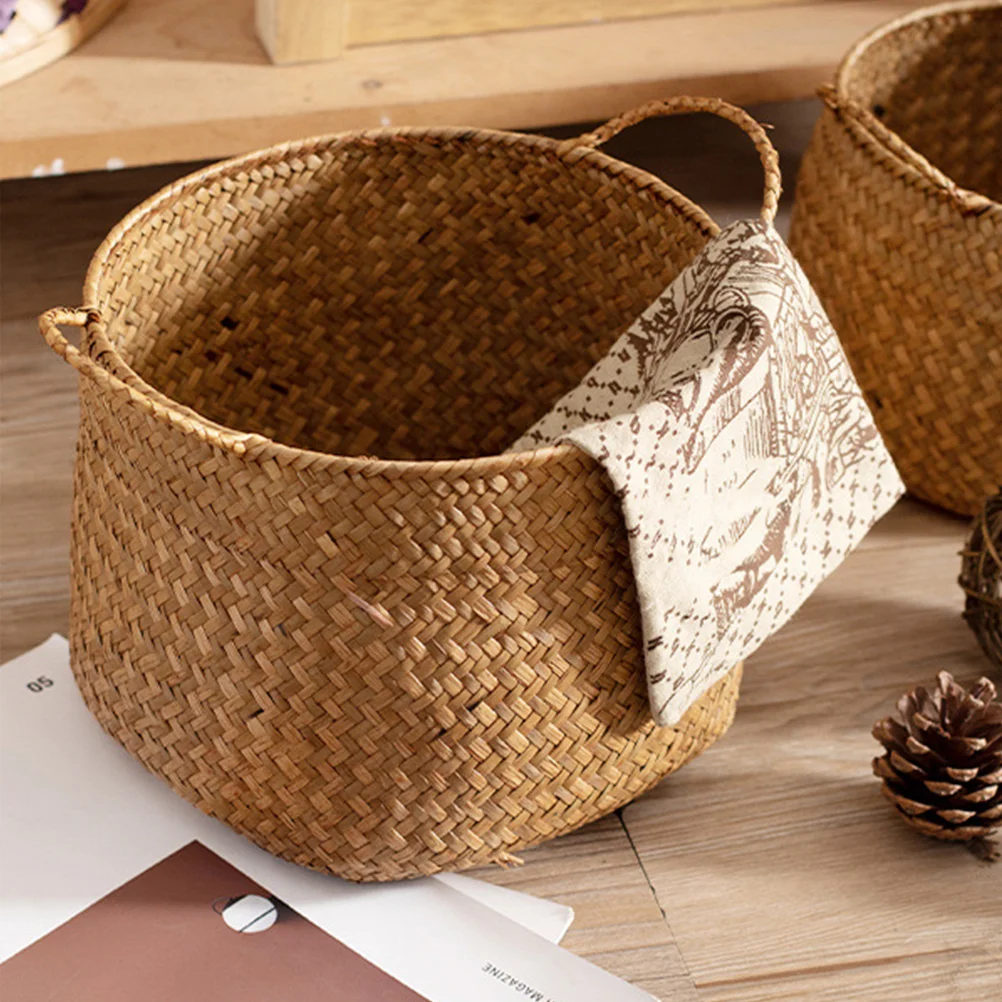 

Seagrass Basket Woven Plant Pot Holder Desktop Flower Arrangement Basket Woven Basket seagrass baskets