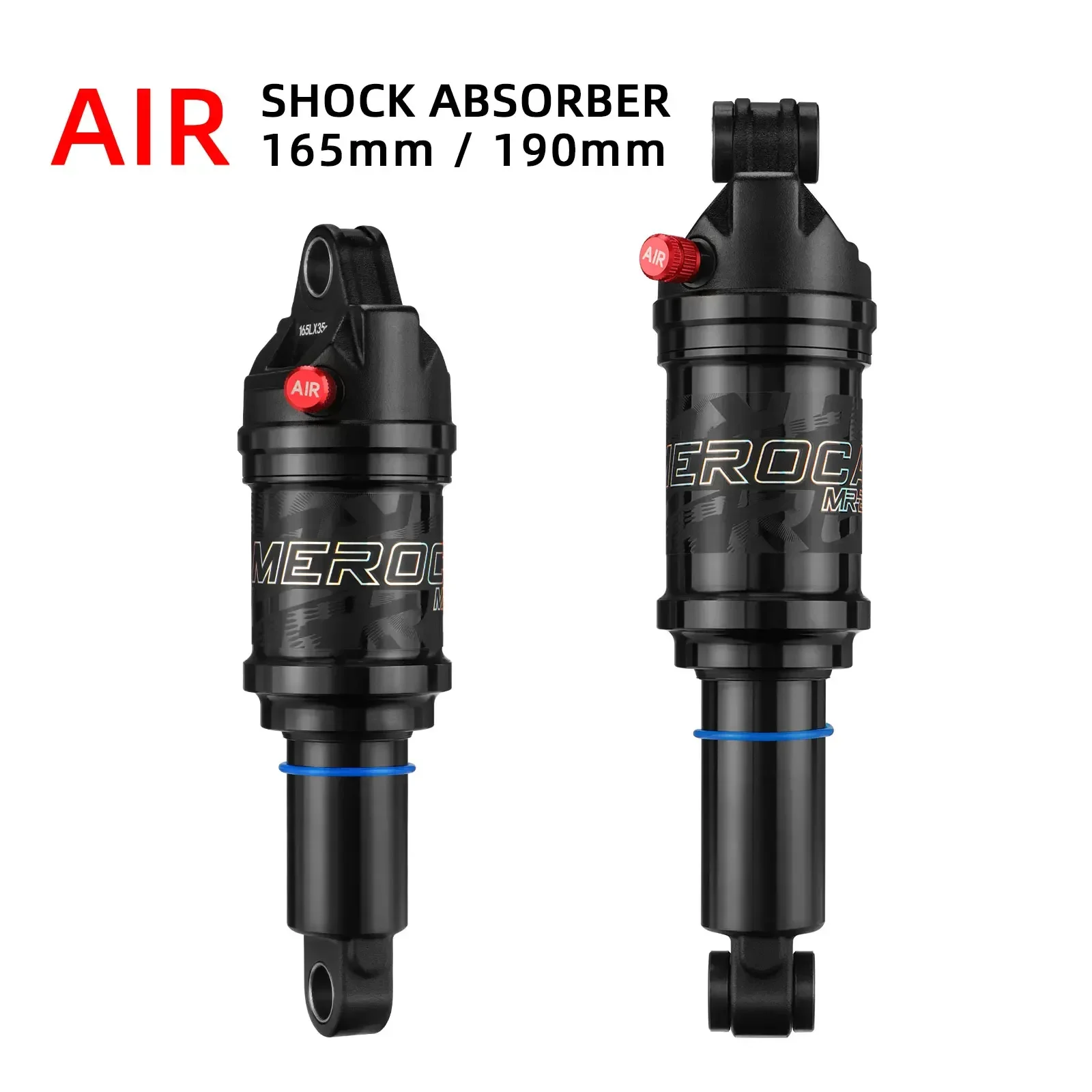 

MEROCA Bicycle Air Shock Absorber 125/150/165/190mm Length Adjustable Air Pressure Mountain Bike Air Shock Rear Shock