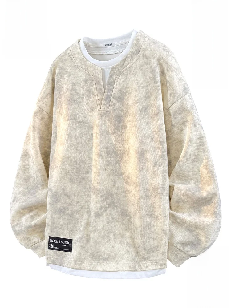 

Мужская зимняя утепленная толстовка Paul Frank с длинным рукавом, повседневная, с флисовой подкладкой, имитация двухслойности, комфортная, из полиэстера.