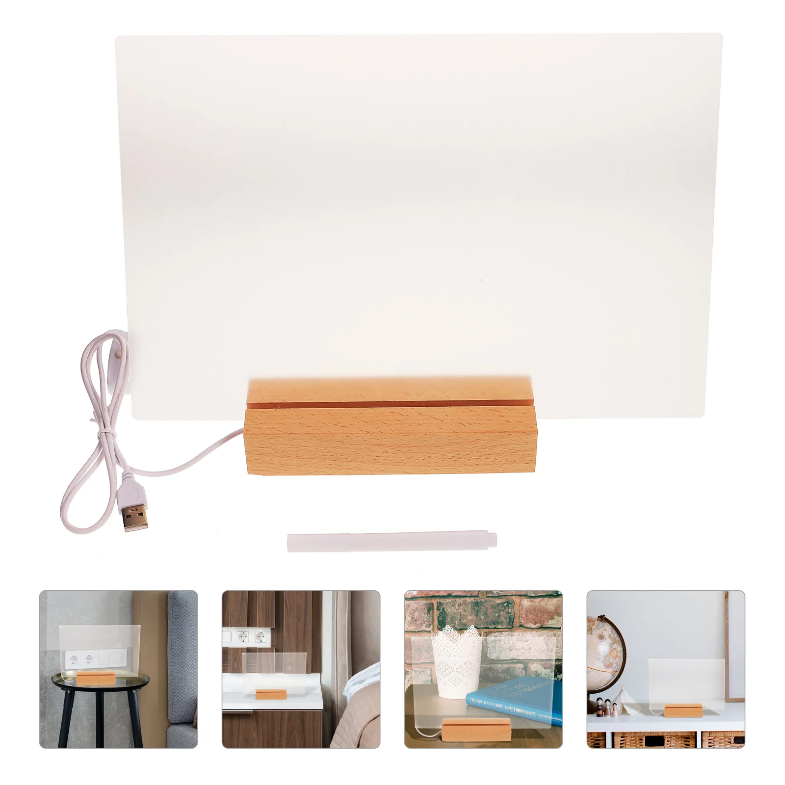 Easel Desktop Message Board Whiteboard Clear Blank Chalkboard Signs Acrylic Office Whiteboards