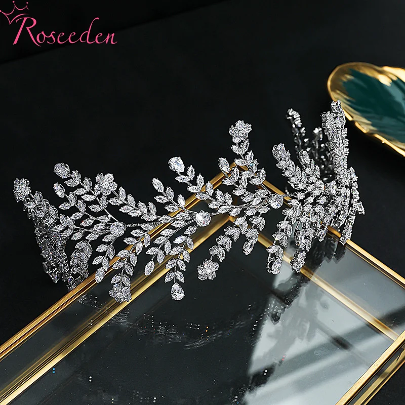 

New Flexible CZ Tiaras Austrian Rhinestone Wedding Headband Bridal Party Hairband RE6106