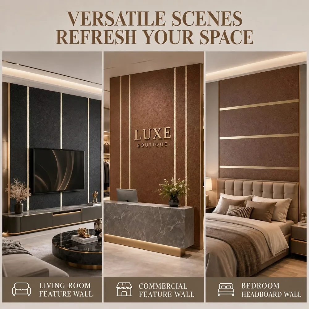 5Pcs 3D Leather Glass Mosaic Wall Panel 30*30cm Square Mosaic Tile Wall Stickers for KTV/Shop/Living Room/Office Wall Decor