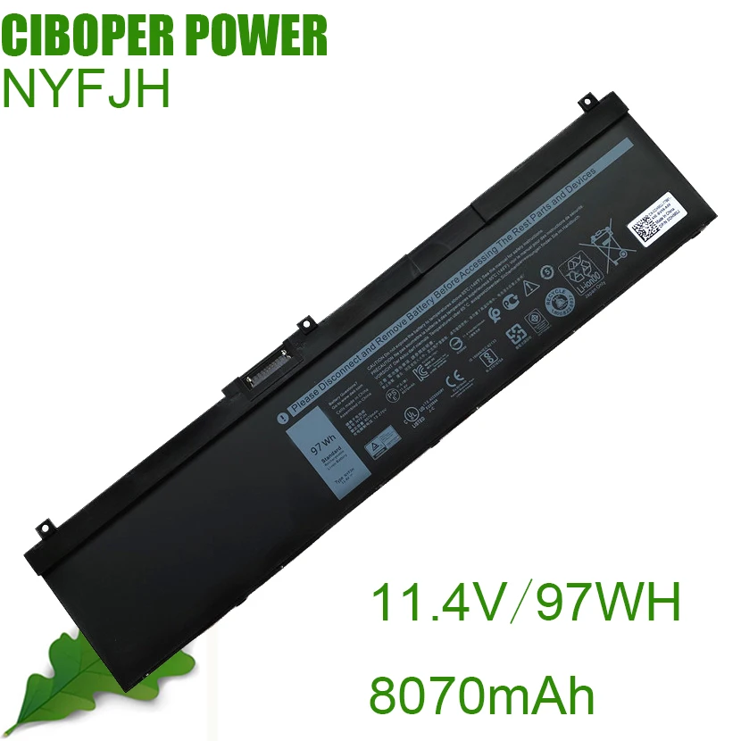 CP Original Laptop Battery 5TF10 7M0T6 NYFJH 11.4V/97Wh/8070mAh For Precision 7530 0WMRC77I 7540 7330 P74F 7730 P34E Series