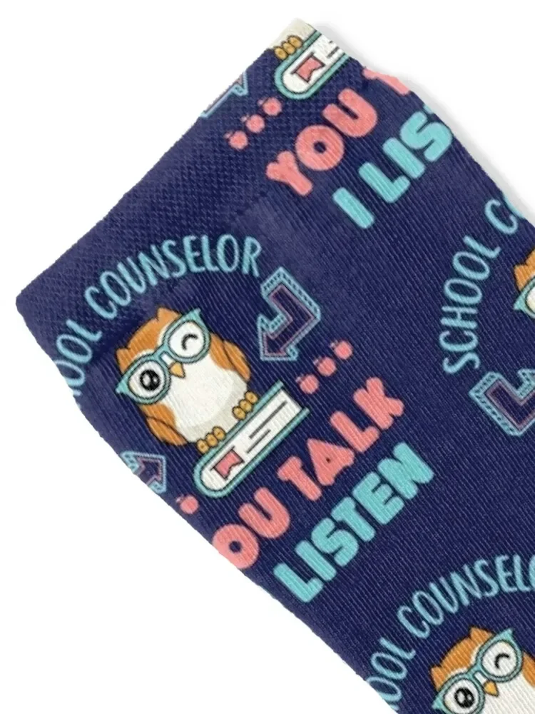 School Counselor You Talk I Listen Socks funny sock winter thermal basketball funny gift Men's Socks Luxury Women's