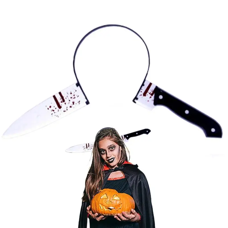 Scary Costume Bloody Headband Scary Bloody Headgear Accessories Halloween Horror Hair Bands Bleeding Axe For Dress Up Gathering