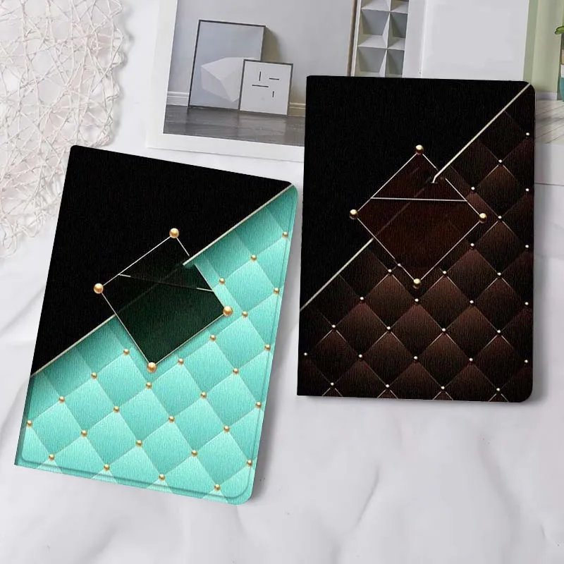 

Чехол для планшета с квадратным узором и декоративными точками, складной, для iPad Pro, Air, Mini 2, 3, 4, 5, 6, 7, 6-го, 7-го, 10-го, 11-го поколений, 10.2, 9.7, 10.5, 11 дюймов