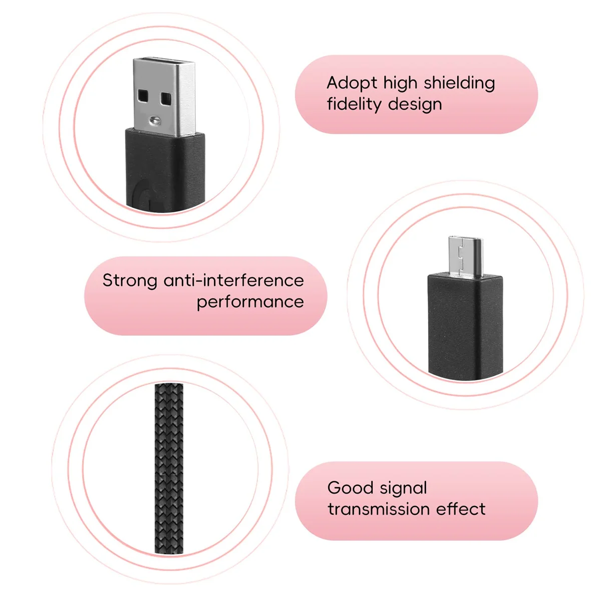 2M USB Headphone Cable Audio Cable for G633 G633S Headset