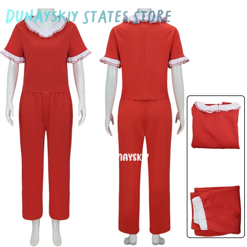 

Halloween Red Jumpsuit 코스프레 Costume Workwear Wide Leg Jumpsuits For Unisex Outfit Halloween Fancy Zentai Suit S-2XL