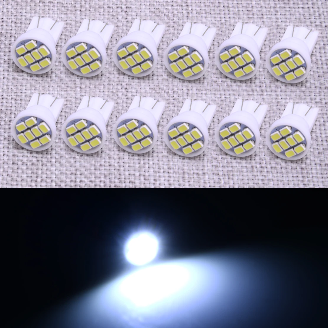 

New 12Pcs 8SMD White LED Interior Instrument Dashboard Dash Gauge Cluster Panel Light Lamp Bulb Fit for Lexus IS300 2002-2004