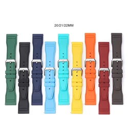 FKM Fluoro Rubber Strap for IWC Big Pilot Mark Portugieser TOP GUN Men Quick Release Waterproof Sport Watch Band 20mm 21mm 22mm