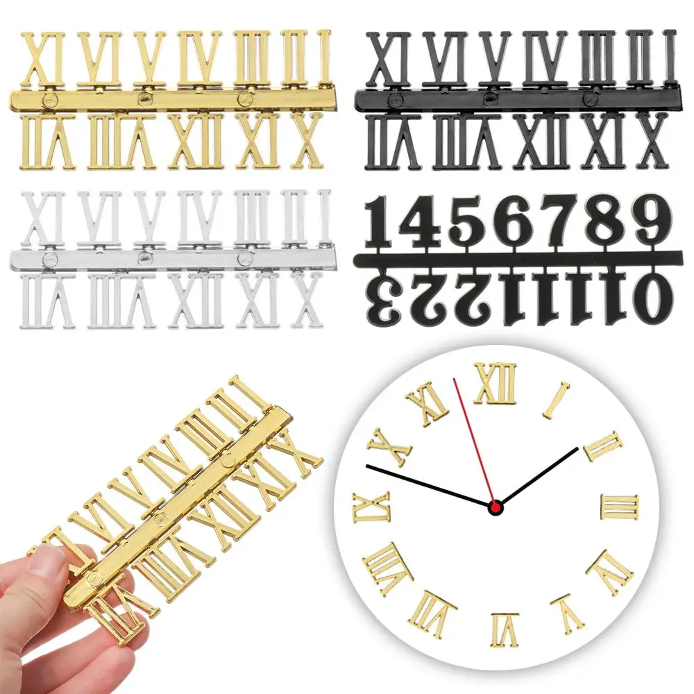 1 Set Restore Repair Tools Replacement Gadget Clock Numerals Accessories Roman Numerals Quartz Clock Parts Arabic Number