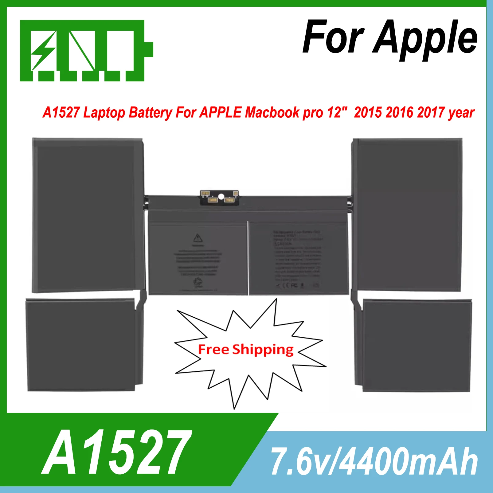 A1527 A1705 Laptop Battery for APPLE Macbook pro 12